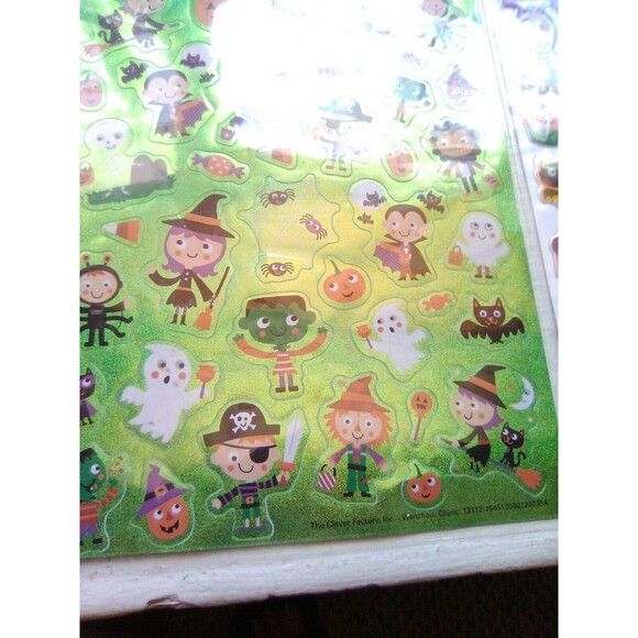 2 sheets Halloween Stickers Puffy & Shimmer Stickers 40 & 32 New in package - Picture 6 of 7